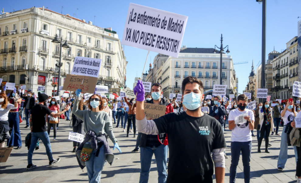 Manifestacion de enfermerosen Madrid