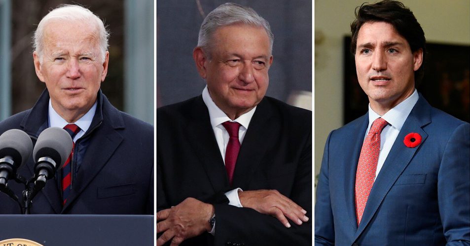Joe Biden, Andrés Manuel López Obrador y Justin Trudeau. | Fuente Reuters
